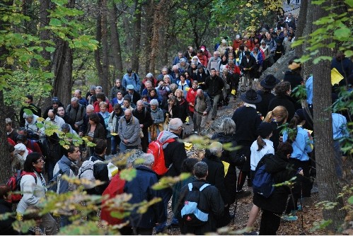 Procession vers l'abbaye