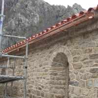 Novembre 2015 : pose des gouttières en cuivre